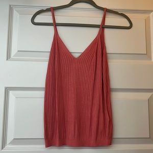Anthropologie pink sweater tank